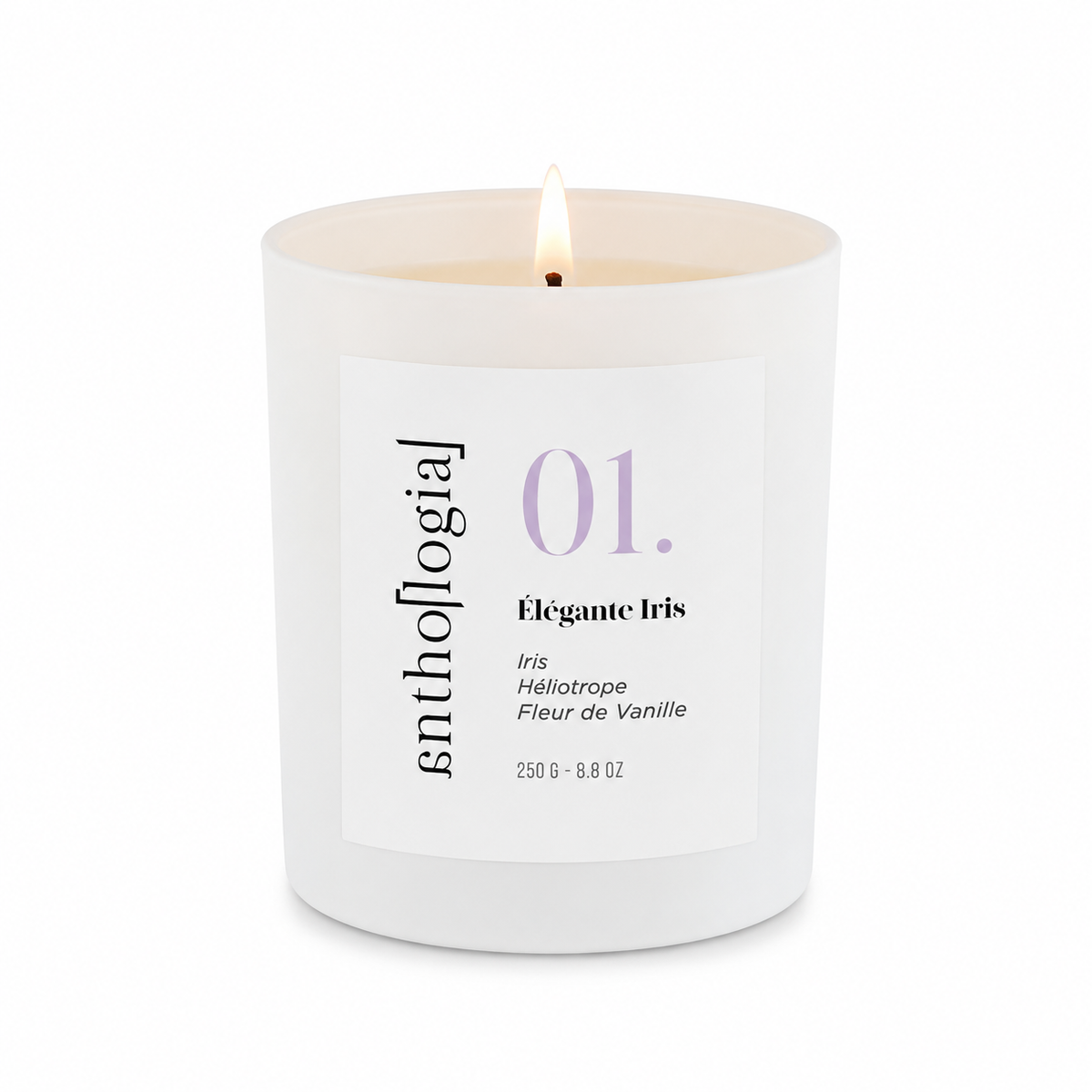 Bougie parfumée 01. Elégante Iris