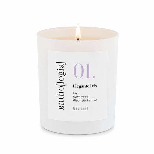 Bougie parfumée 01. Elégante Iris