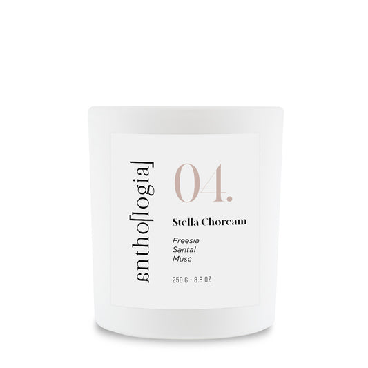 Bougie parfumée Stella Choream Anthologia — cire végétale, freesia, santal et musc